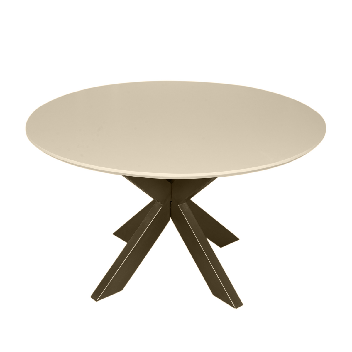 Tavolo da pranzo Madison in legno di mango color sabbia, rotondo, 130 cm, Starfurn