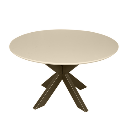 Tavolo da pranzo Madison in legno di mango color sabbia, rotondo, 130 cm, Starfurn