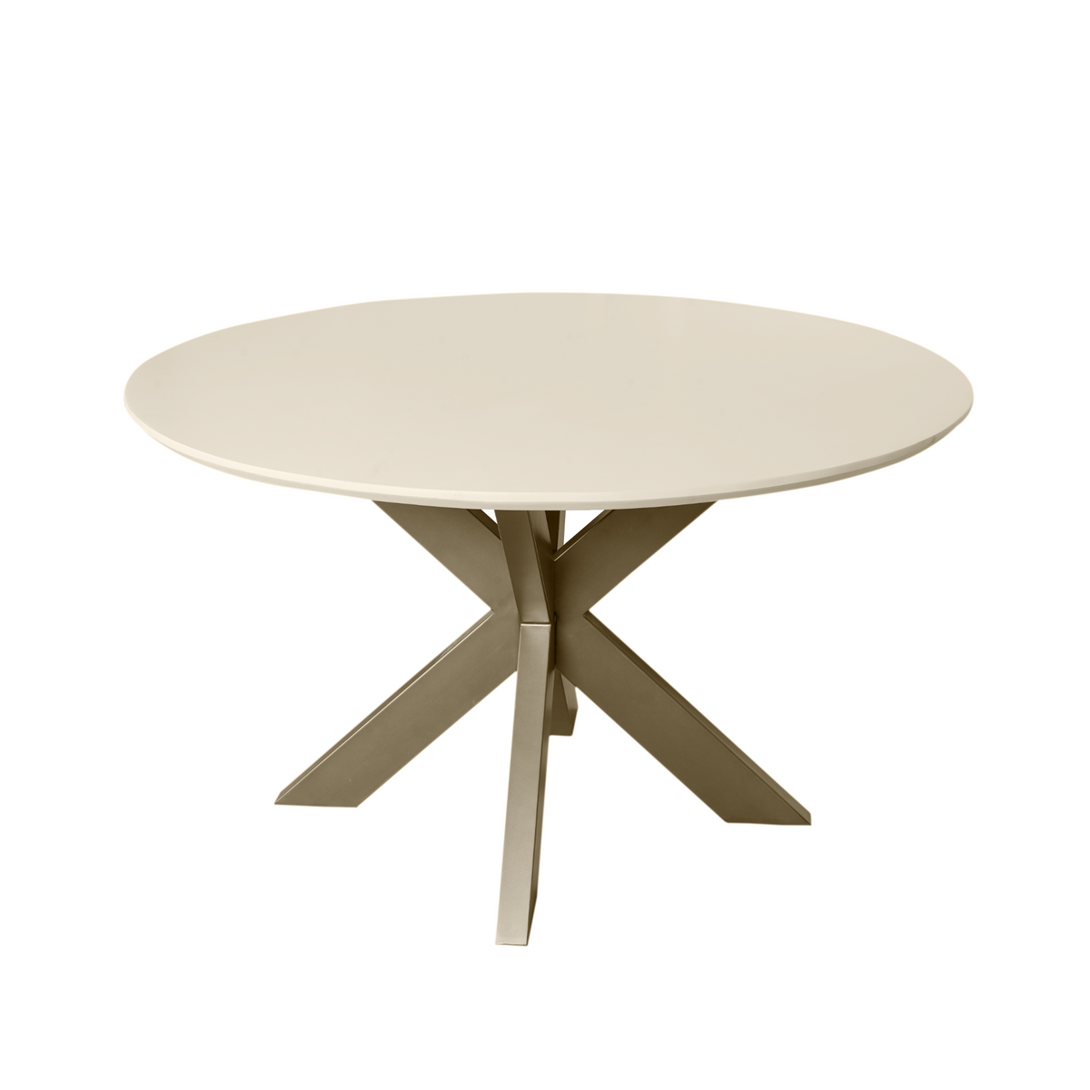 Tavolo da pranzo Madison in legno di mango color sabbia, rotondo, 110 cm, Starfurn