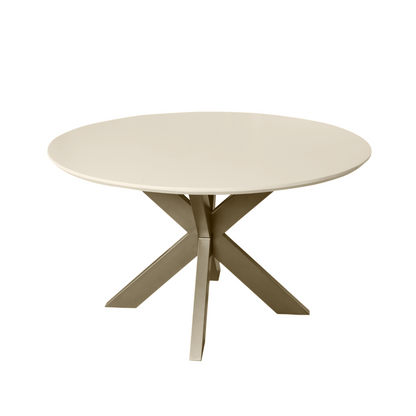 Tavolo da pranzo Madison in legno di mango color sabbia, rotondo, 110 cm, Starfurn