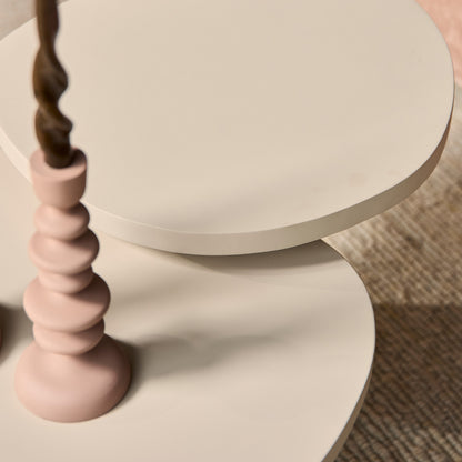 Set di 2 tavolini da salotto Mirre in legno di mango color sabbia Starfurn