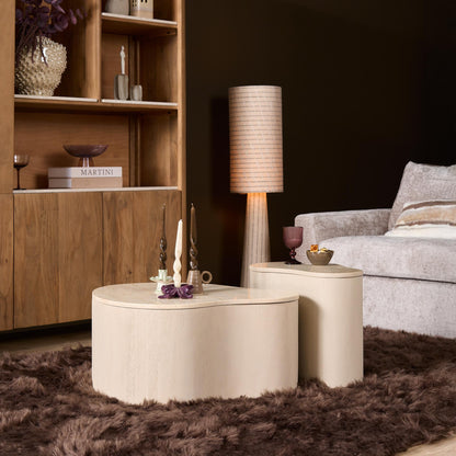 Tavolino da salotto Lovi in legno di mango color sabbia, 77 cm, Starfurn