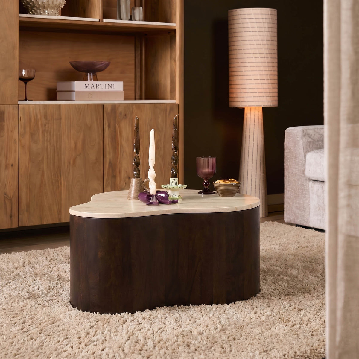 Tavolino da salotto Lovi in legno di mango marrone 77 cm Starfurn