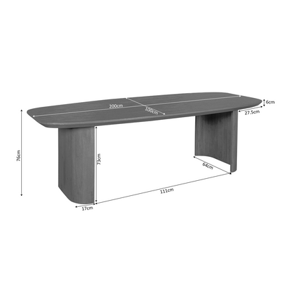 Tavolo da pranzo Maré in legno di mango marrone, 200 cm, Starfurn