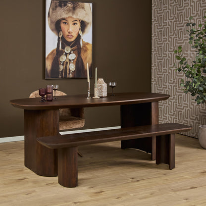 Panca da pranzo Maré in legno di mango marrone, 180 cm, Starfurn