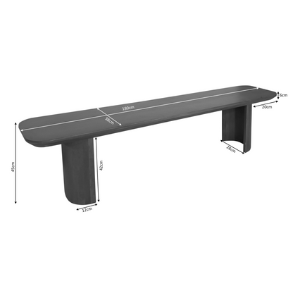 Panca da pranzo Maré in legno di mango marrone, 180 cm, Starfurn