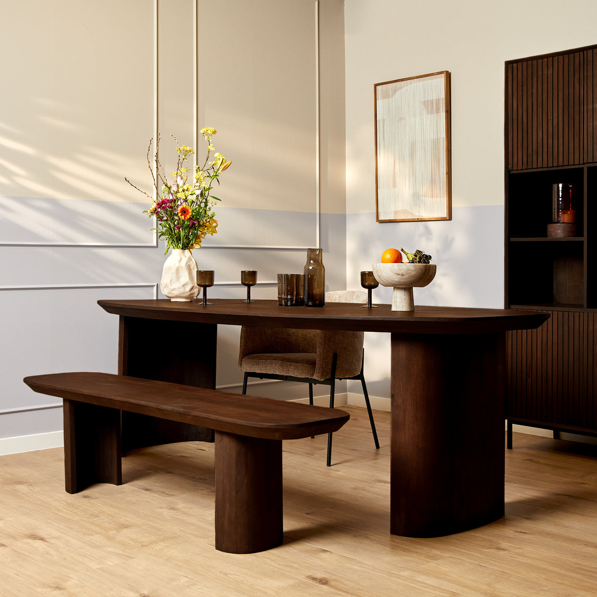 Panca da pranzo Maré in legno di mango marrone, 180 cm, Starfurn