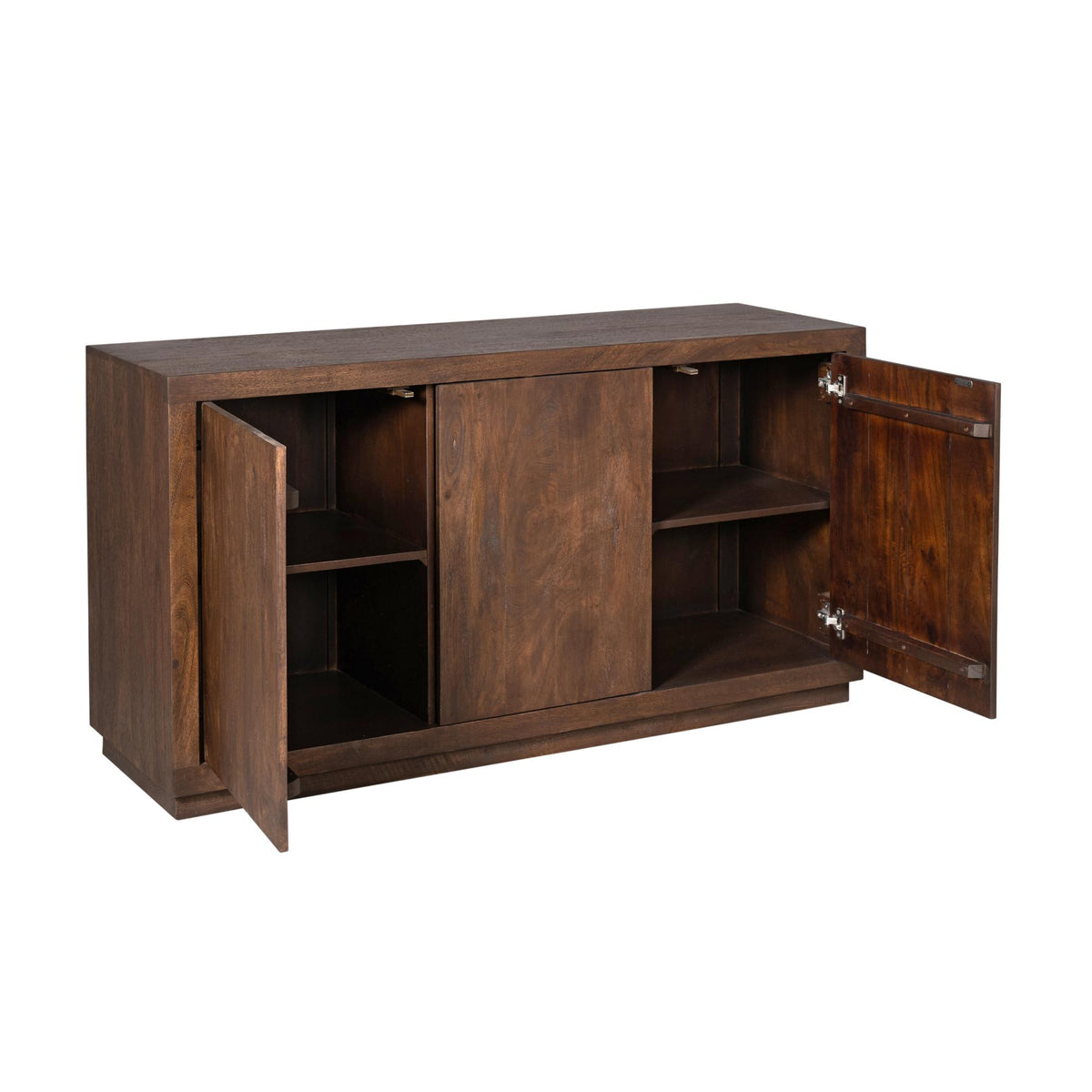 Credenza Bruxelles in legno di mango marrone, 3 ante, 150 cm Starfurn