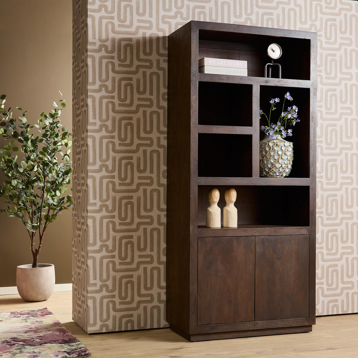 Vetrina Bruxelles in legno di mango marrone 90 cm Starfurn