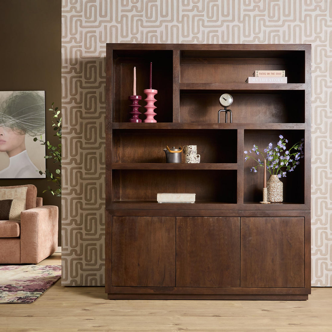 Vetrina Bruxelles in legno di mango marrone 160 cm Starfurn