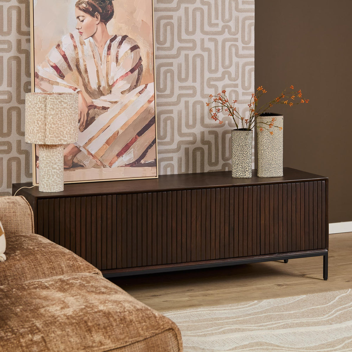 Mobile TV Madison in legno di mango marrone 165 cm Starfurn