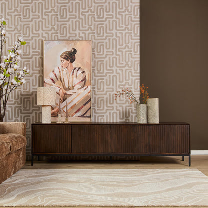 Mobile TV Madison in legno di mango marrone 210 cm Starfurn