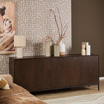 Credenza Madison in legno di mango marrone 210 cm Starfurn