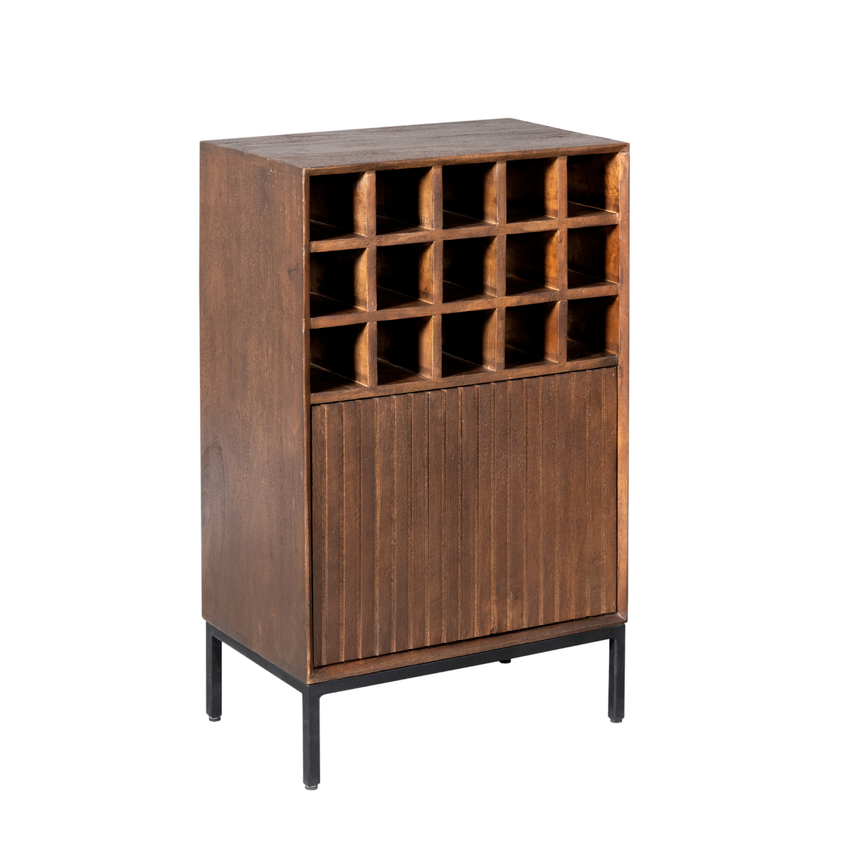 Cantinetta portavini Madison in legno di mango marrone 55 cm Starfurn