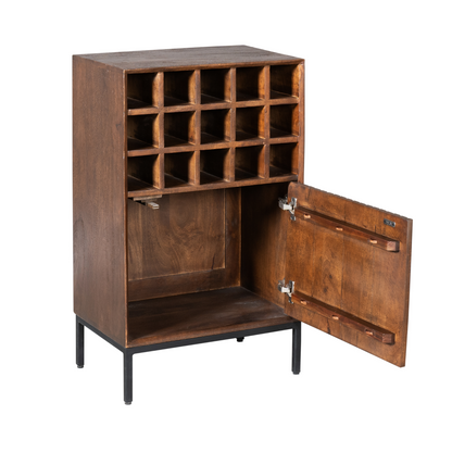 Cantinetta portavini Madison in legno di mango marrone 55 cm Starfurn