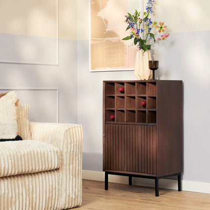Cantinetta portavini Madison in legno di mango marrone 55 cm Starfurn