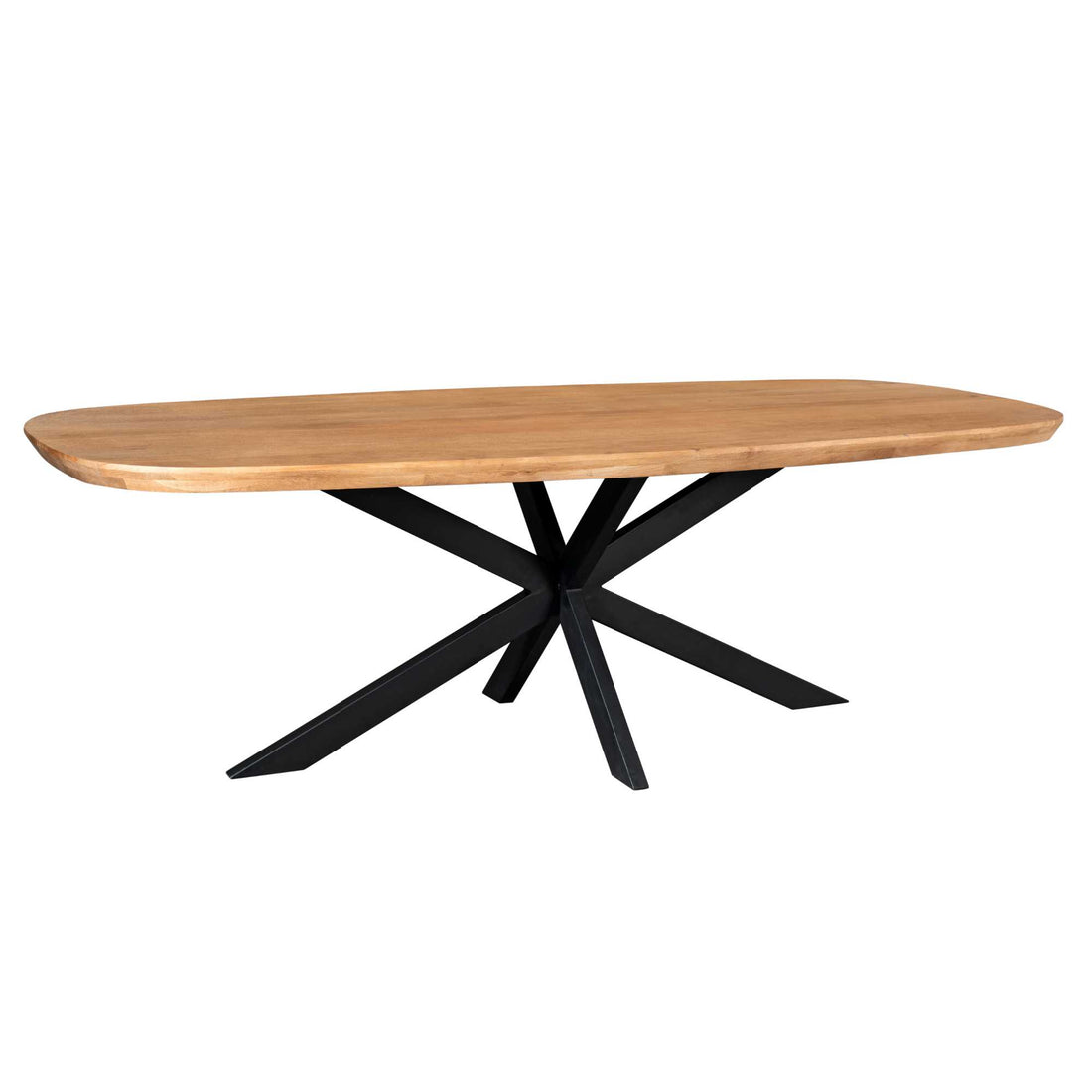Tavolo da pranzo Madison in legno di mango naturale, ovale danese, 200 cm, Starfurn