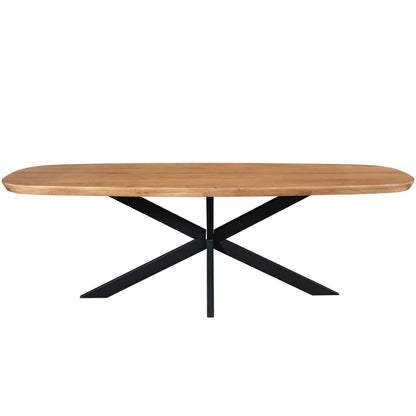 Tavolo da pranzo Madison in legno di mango naturale, ovale danese, 240 cm, Starfurn