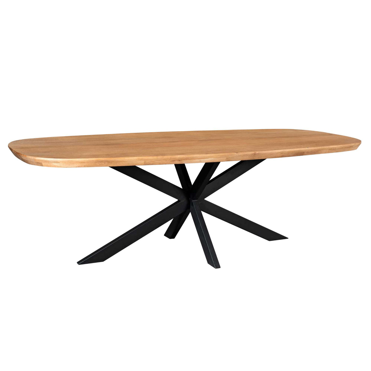 Tavolo da pranzo Madison in legno di mango naturale, ovale danese, 280 cm, Starfurn