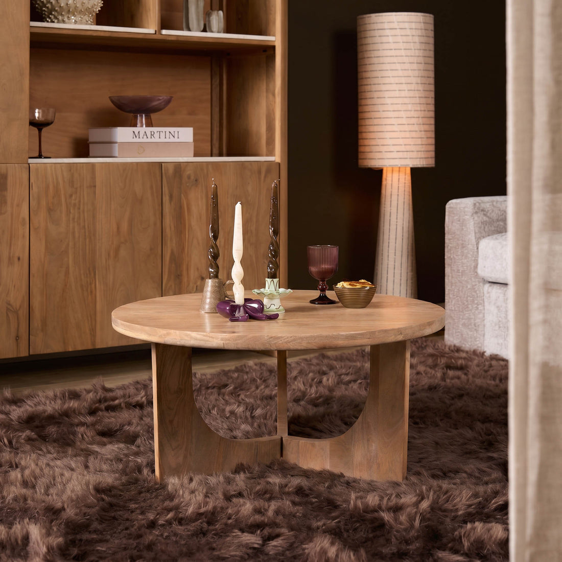 Tavolino da salotto Guus in legno di mango naturale, 80 cm, Starfurn