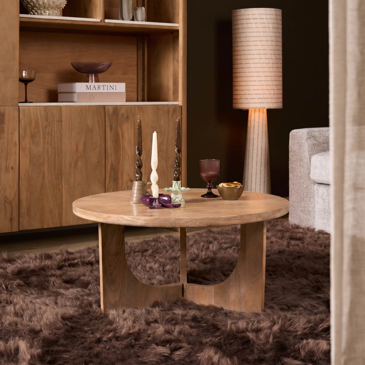 Tavolino da salotto Guus in legno di mango naturale, 80 cm, Starfurn