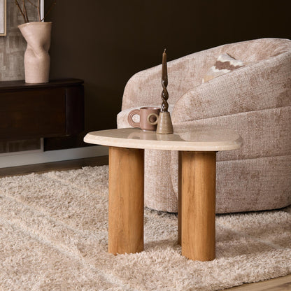 Tavolino Nuvé Botticino Marmo Naturale 60cm Starfurn
