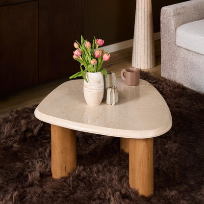 Tavolino da salotto Nuvé Botticino Marmo Naturale 84cm Starfurn