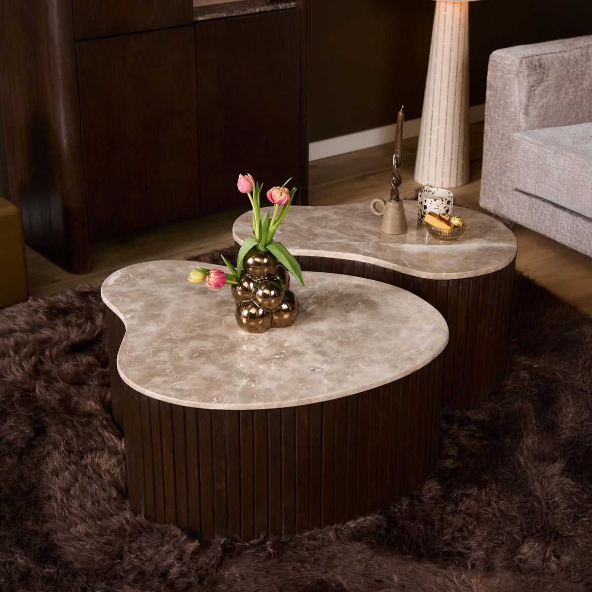 Tavolino da salotto Nomi in legno di mango marrone 84 cm Starfurn