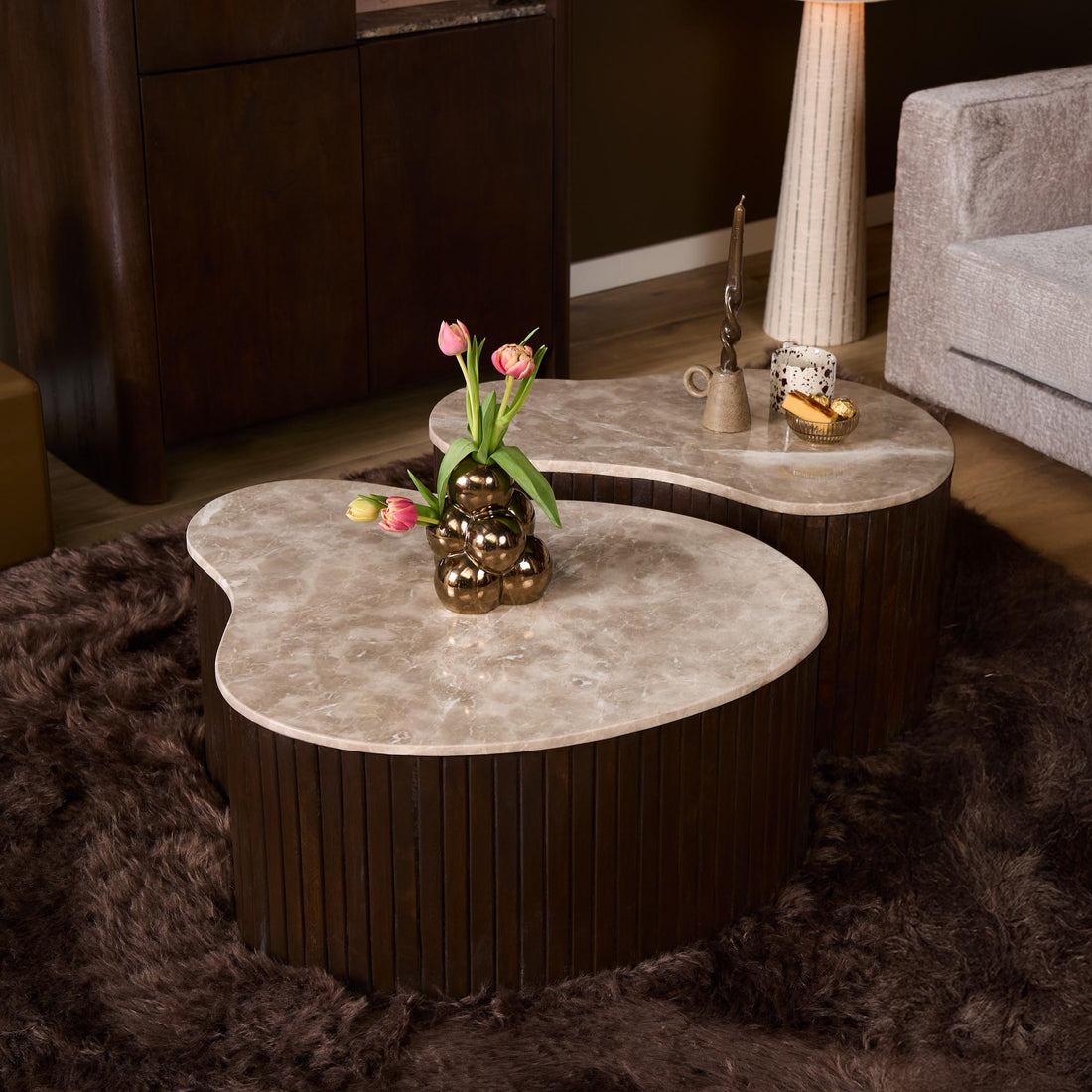 Tavolino Nomi Legno di Mango Marrone 70cm Starfurn