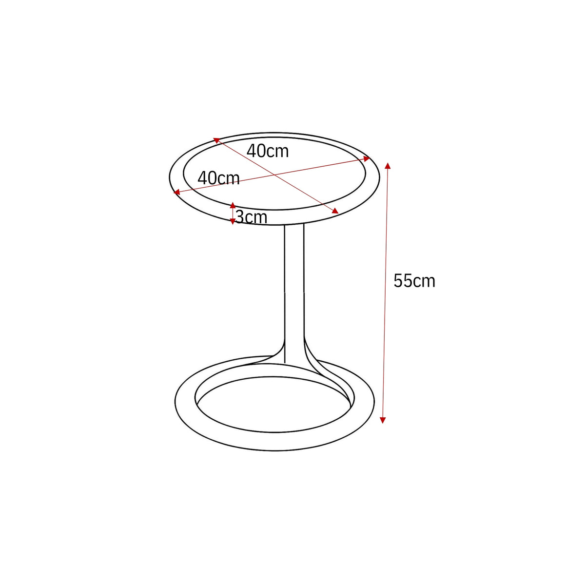 Tavolino da salotto Elias Bianco 60cm Starfurn