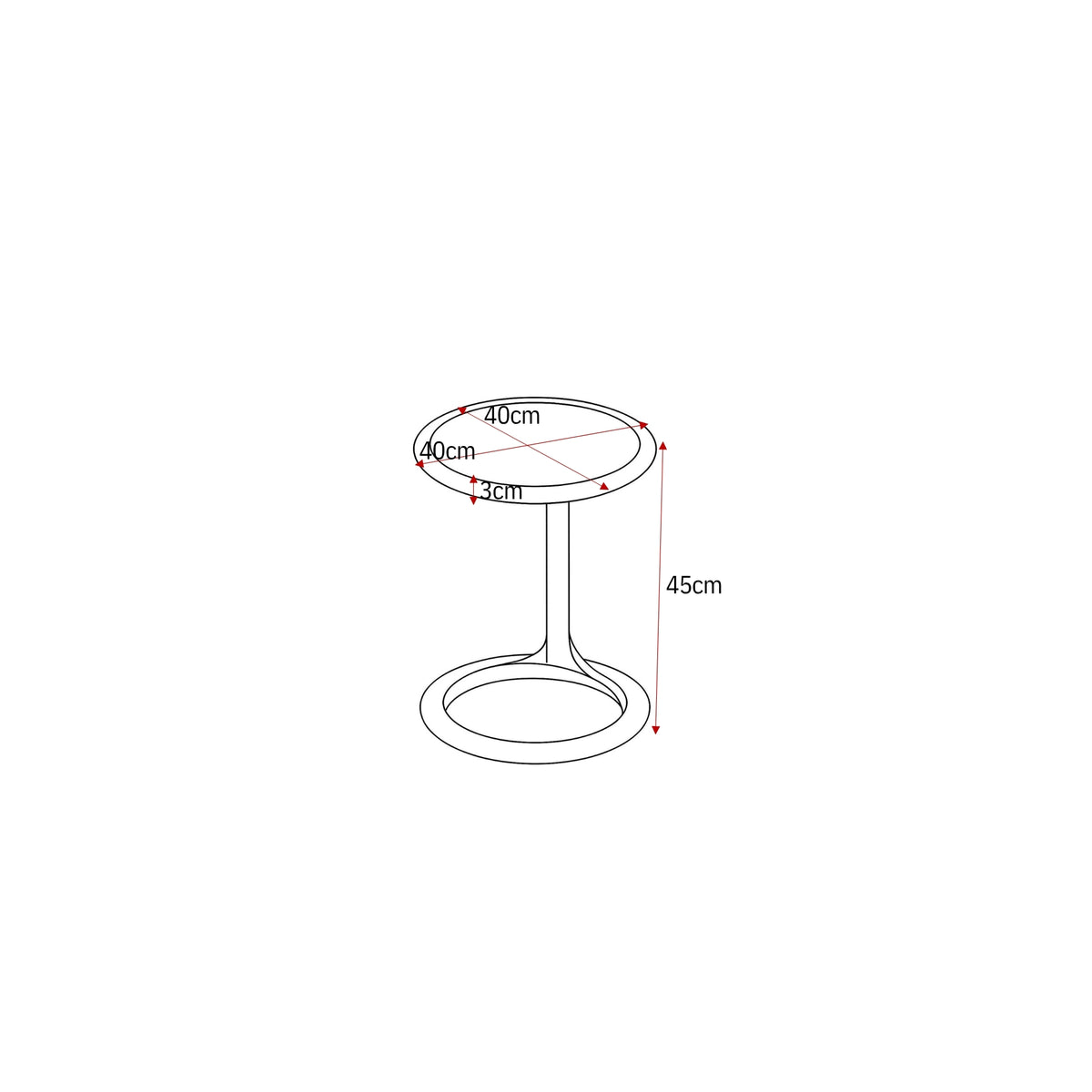 Tavolino da salotto Elias Bianco 60cm Starfurn
