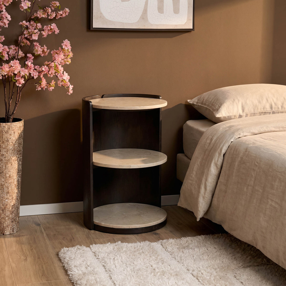 Comodino Niva Botticino Marmo 29cm Starfurn