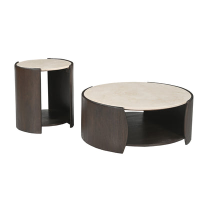 Tavolino Rune Botticino Marmo 80cm Starfurn