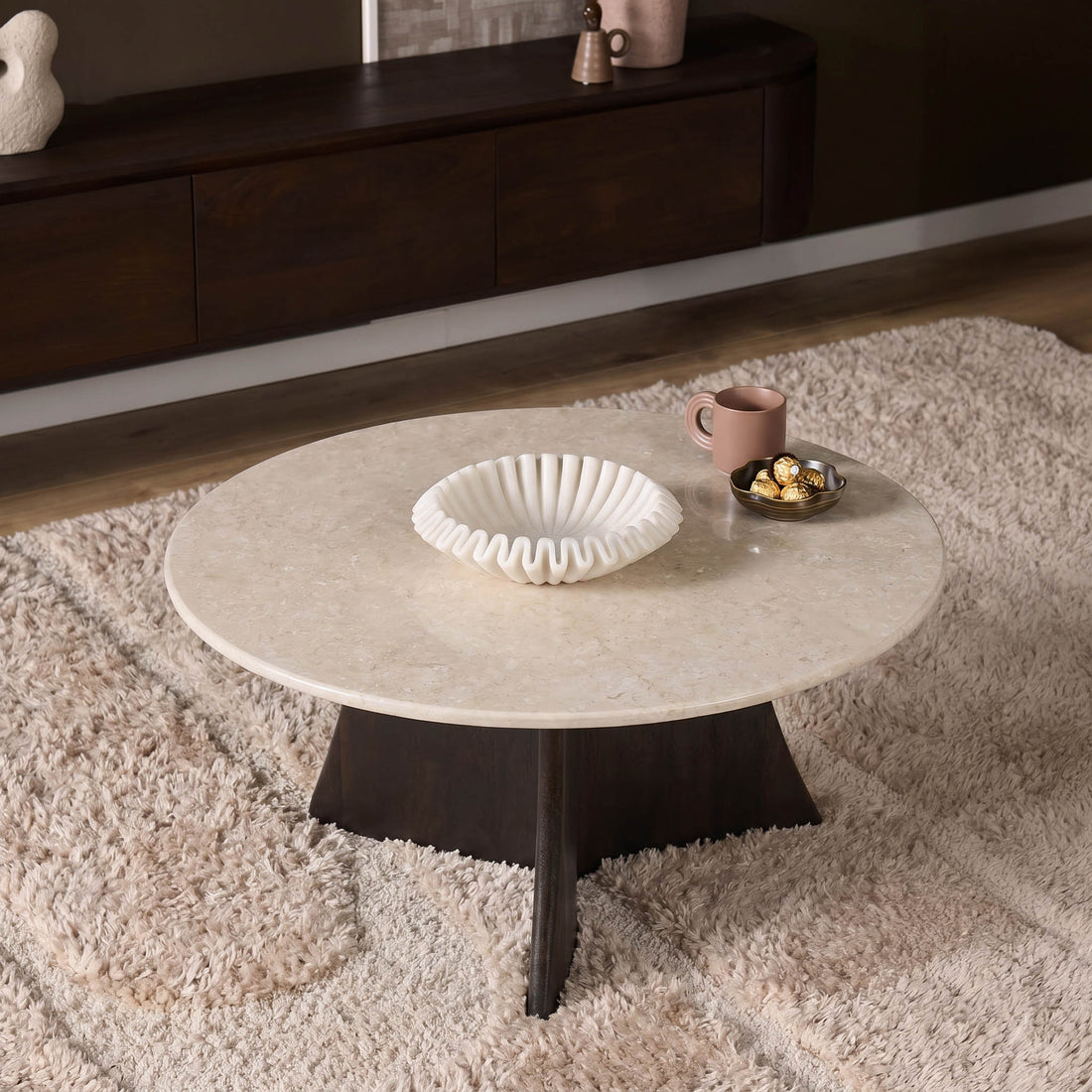 Tavolino da salotto Milo Botticino Marmo 80cm Starfurn
