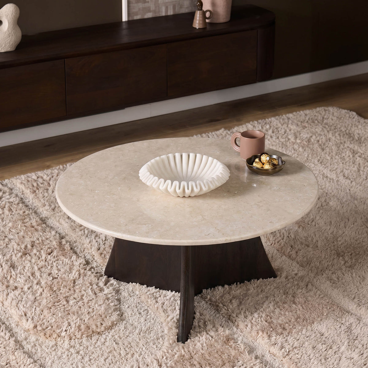 Tavolino da salotto Milo Botticino Marmo 80cm Starfurn