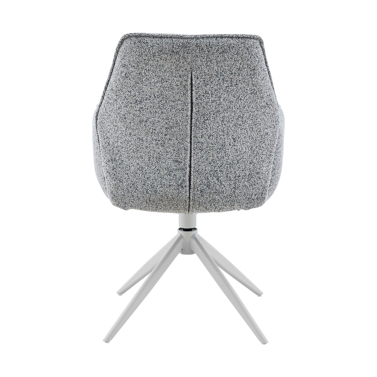 Sedia da pranzo Hera in tessuto grigio con bracciolo Starfurn
