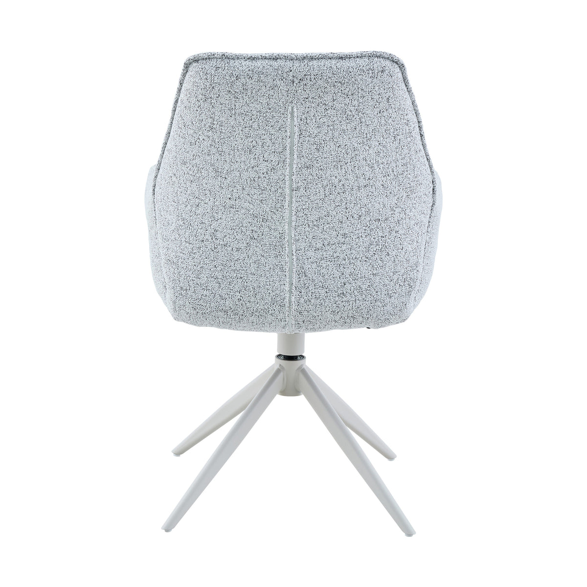 Sedia da pranzo Hera in tessuto grigio chiaro con braccioli Starfurn