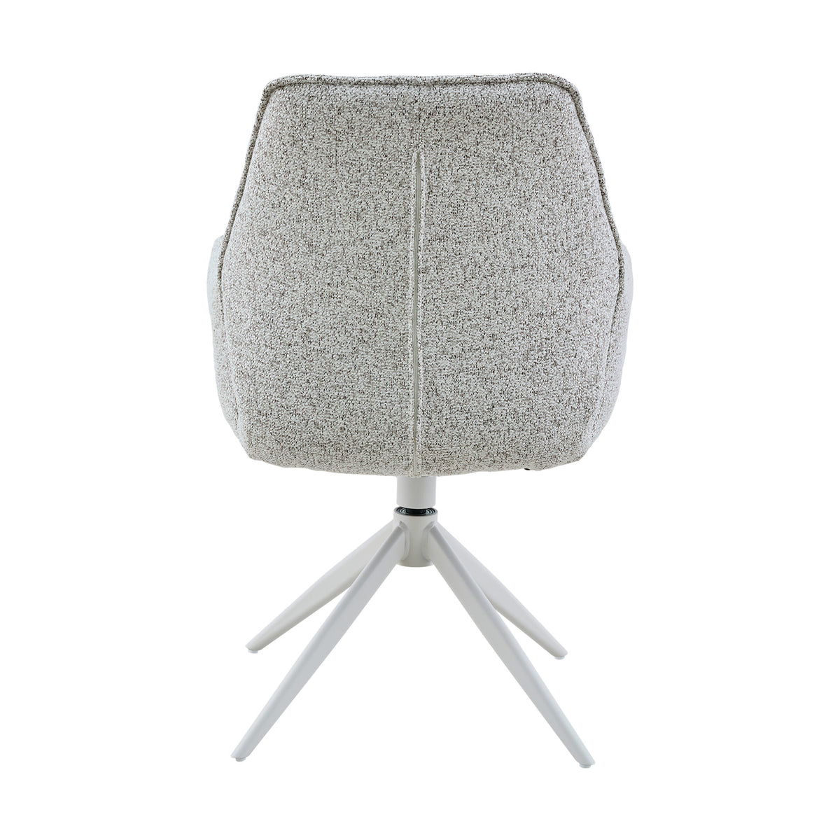 Sedia da pranzo Hera in tessuto grigio chiaro con braccioli Starfurn
