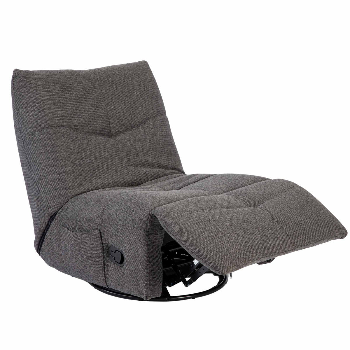 Poltrona relax Lazy in tessuto grigio scuro Starfurn
