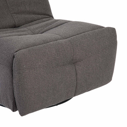 Poltrona relax Lazy in tessuto grigio scuro Starfurn