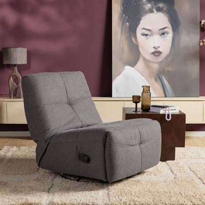 Poltrona relax Lazy in tessuto grigio scuro Starfurn