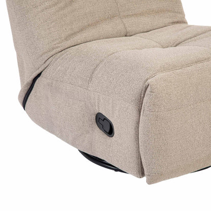 Poltrona relax Lazy in tessuto taupe Starfurn