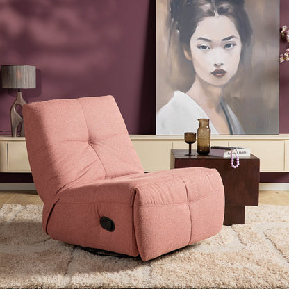 Poltrona relax Lazy in tessuto rosa Starfurn