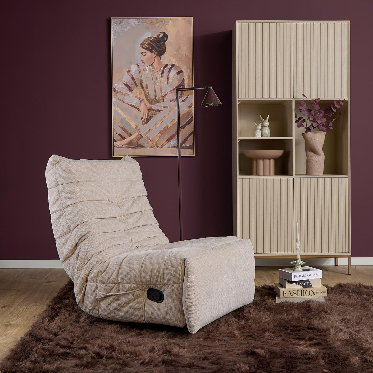 Poltrona relax Zen Tessuto Beige Starfurn