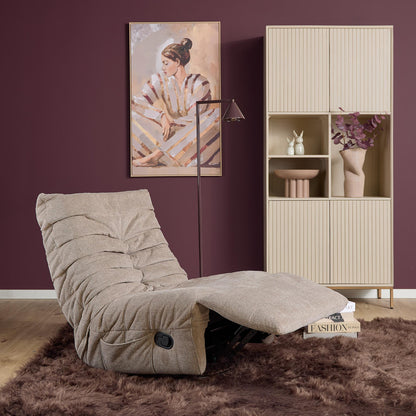 Poltrona relax Zen in tessuto taupe Starfurn