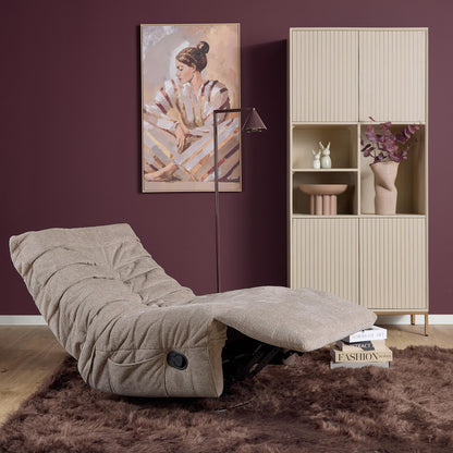 Poltrona relax Zen in tessuto taupe Starfurn