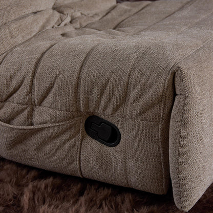 Poltrona relax Zen in tessuto taupe Starfurn