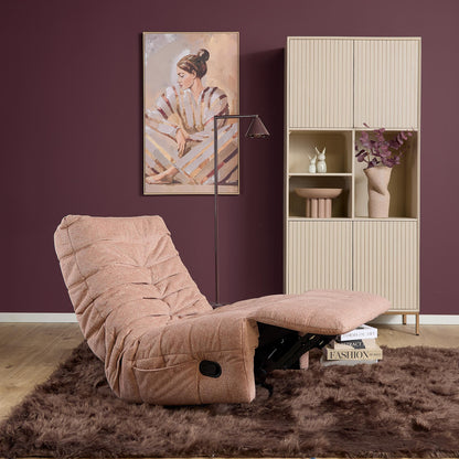 Poltrona relax Zen in tessuto rosa Starfurn