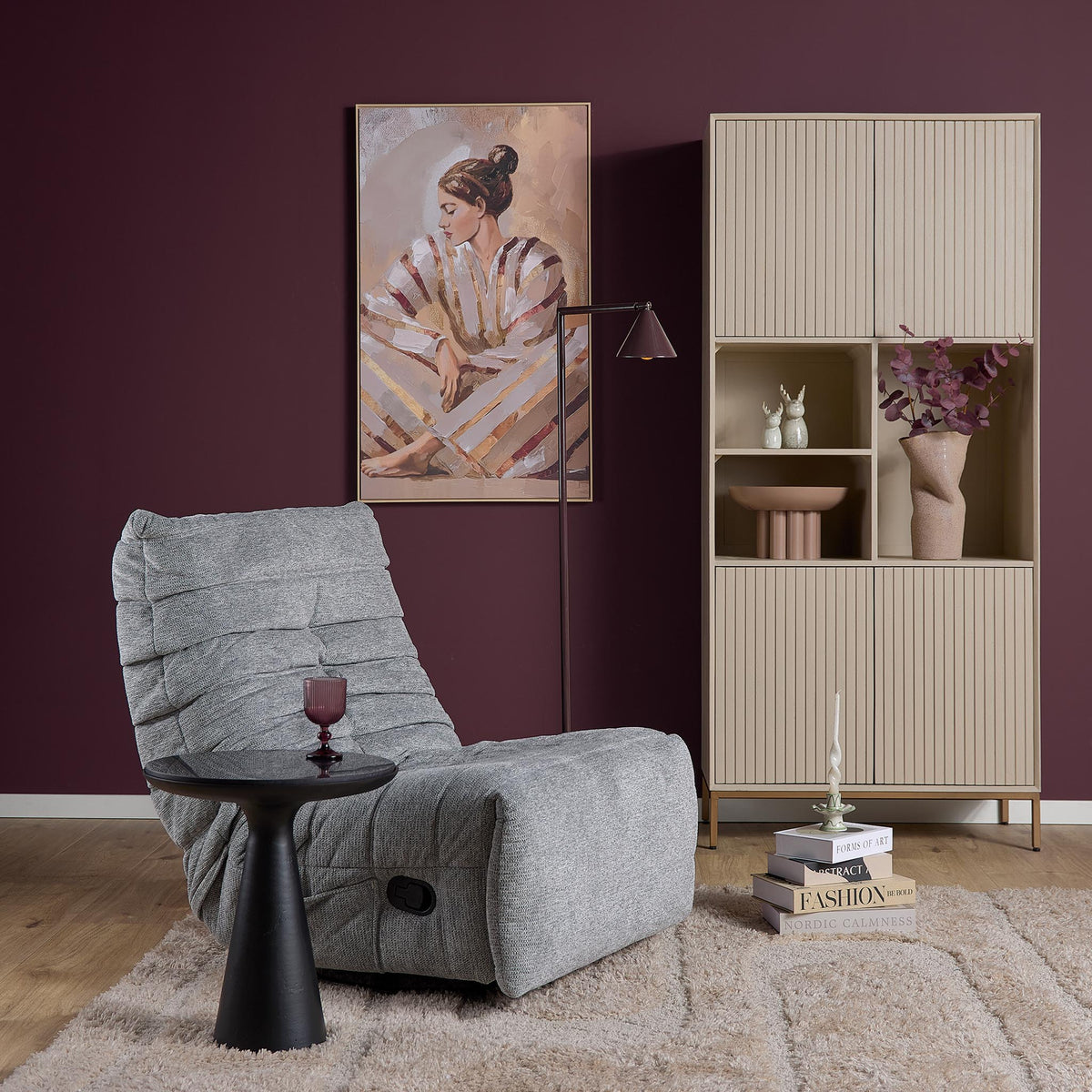 Poltrona relax Zen Tessuto Grigio Starfurn