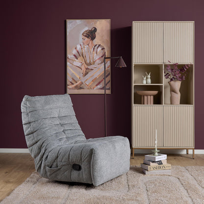 Poltrona relax Zen Tessuto Grigio Starfurn